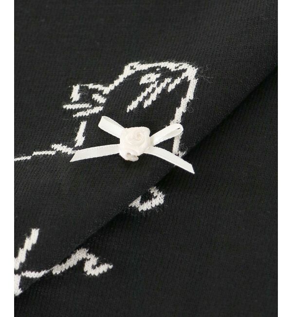 MAJESTICLEGON「キャットジャカード半袖ニット」|ニット・セーター|