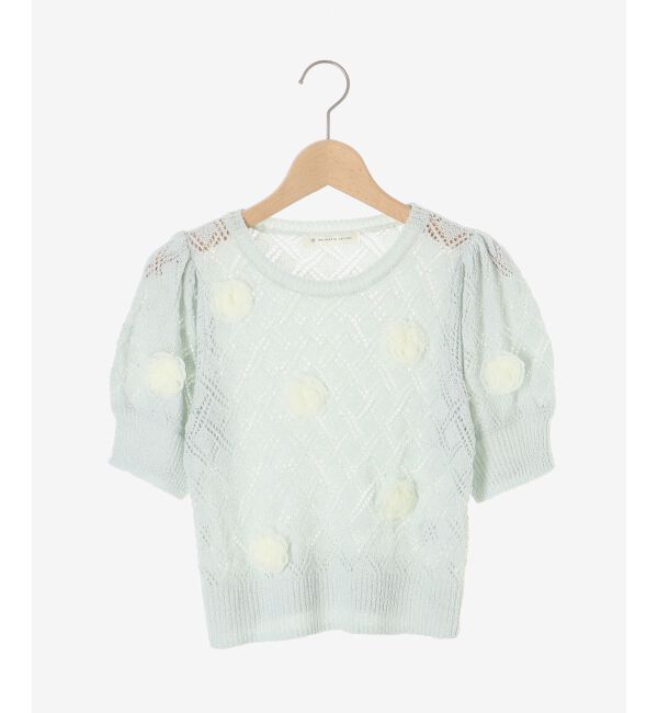 MAJESTICLEGON「ローズモチーフレーシーニット」|ニット・セーター|