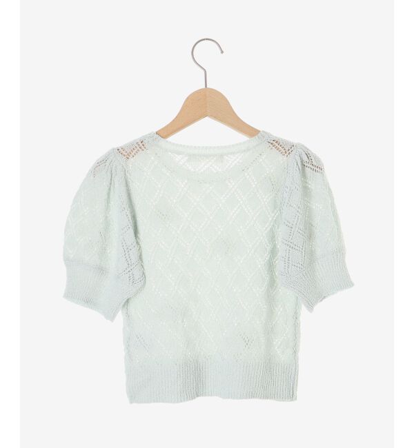 MAJESTICLEGON「ローズモチーフレーシーニット」|ニット・セーター|