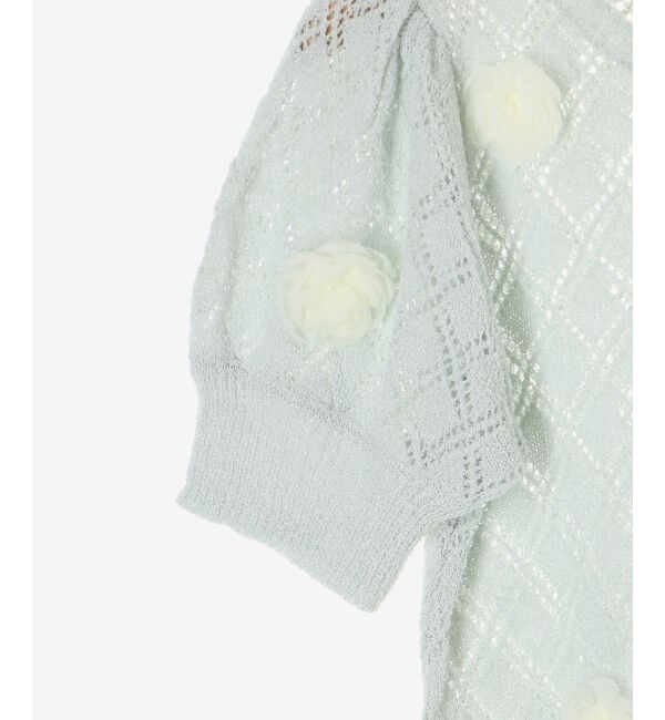 MAJESTICLEGON「ローズモチーフレーシーニット」|ニット・セーター|