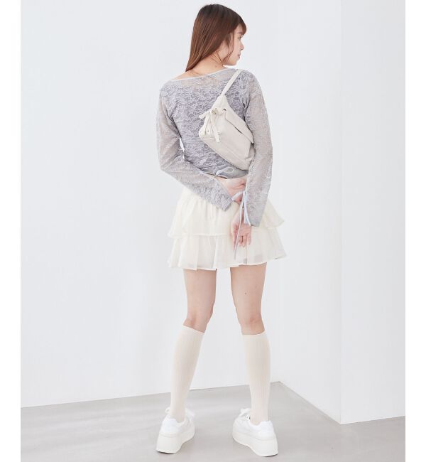 MAJESTICLEGON「レースドロストトップス」|Tシャツ・カットソー|