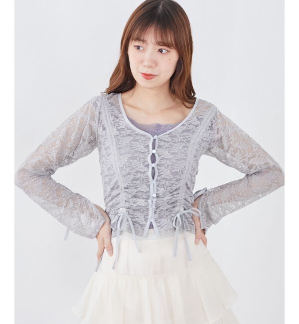 MAJESTICLEGON「レースドロストトップス」|Tシャツ・カットソー|