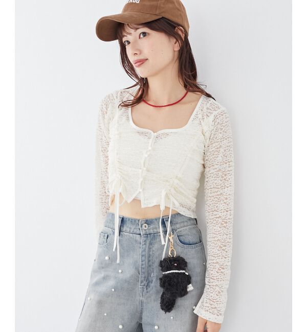 MAJESTICLEGON「レースドロストトップス」|Tシャツ・カットソー|