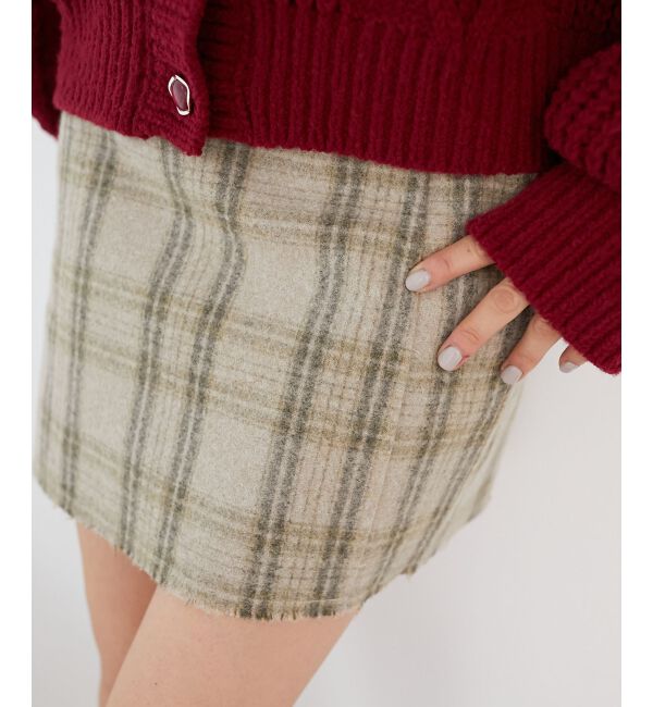 MAJESTICLEGON「裾フリンジミニスカート」|スカート|