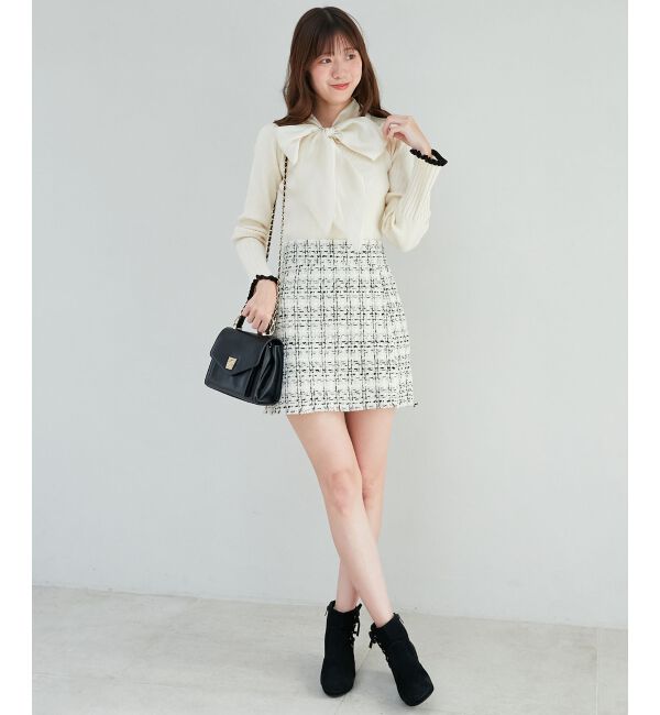 MAJESTICLEGON「裾フリンジミニスカート」|スカート|