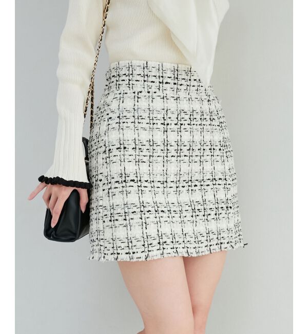 MAJESTICLEGON「裾フリンジミニスカート」|スカート|