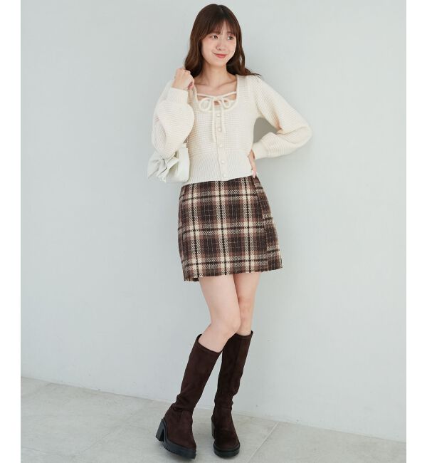 MAJESTICLEGON「裾フリンジミニスカート」|スカート|