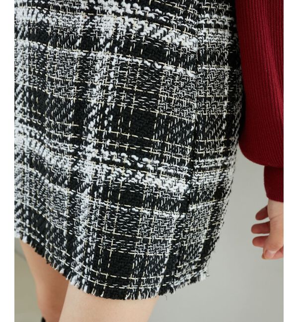 MAJESTICLEGON「裾フリンジミニスカート」|スカート|