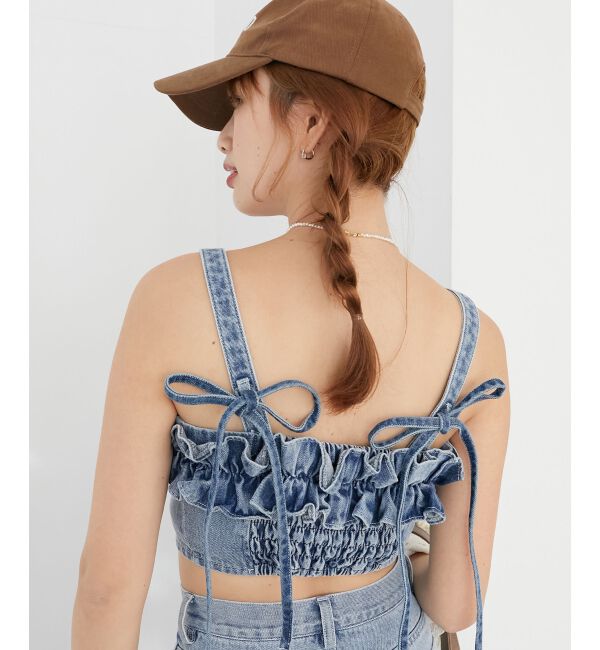 MAJESTICLEGON「マルチwayフリルデニムビスチェ」|キャミソール|