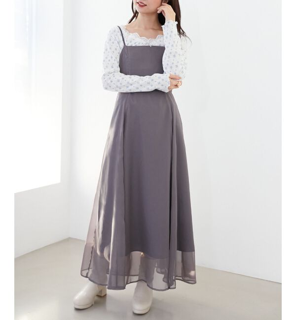 MAJESTICLEGON「シアーレディキャミワンピ」|ワンピース|