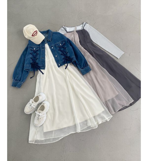 MAJESTICLEGON「シアーレディキャミワンピ」|ワンピース|