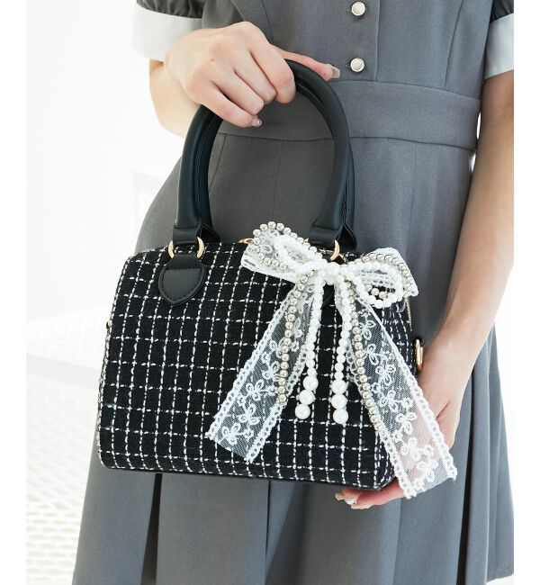  「チャーム付きミニボストンバッグ」|ボストンバッグ|