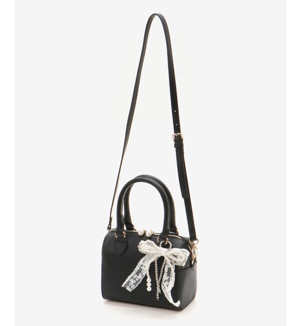  「チャーム付きミニボストンバッグ」|ボストンバッグ|