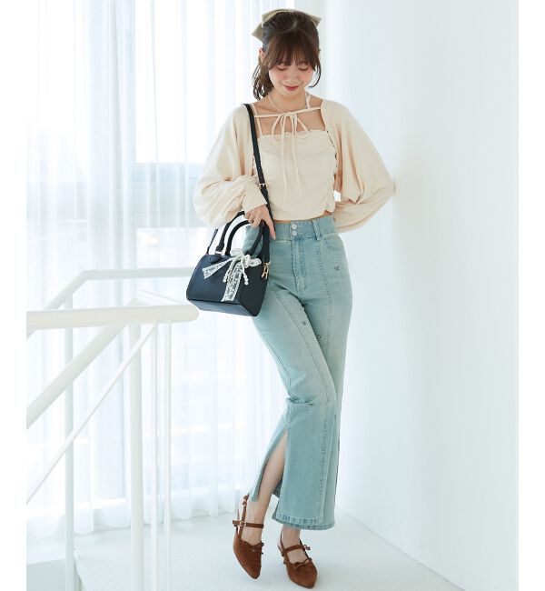  「チャーム付きミニボストンバッグ」|ボストンバッグ|