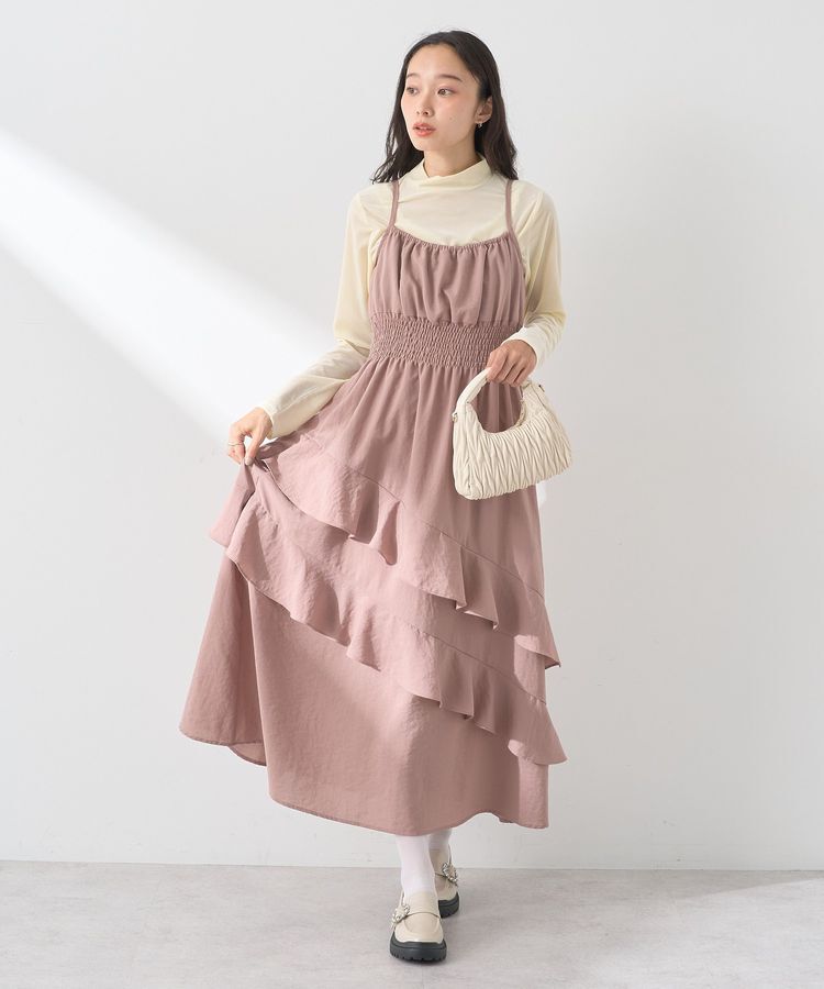 earth music&ecology「ラッフルティアードキャミワンピース」|ワンピース|