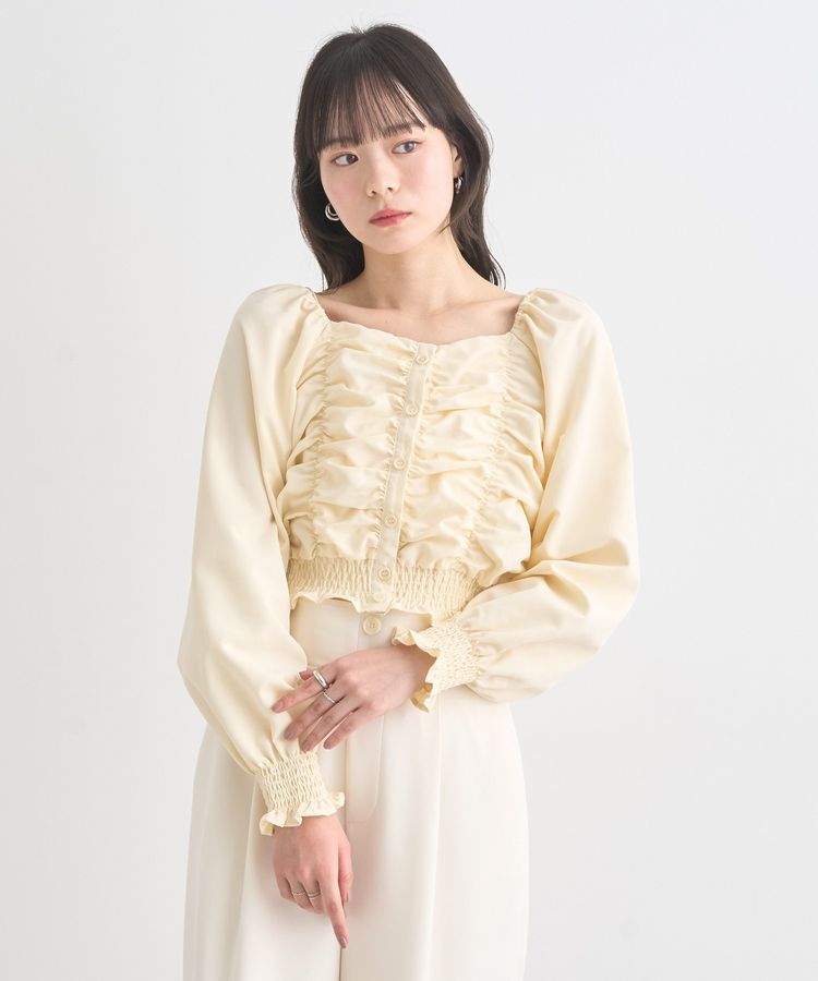 earth music&ecology「ピーチシャーリングブラウス」|シャツ・ブラウス|