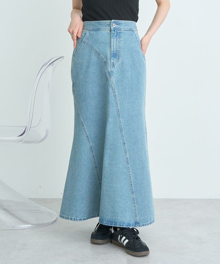 earth music&ecology「エスカルゴマーメイドデニムスカート」|フレア|