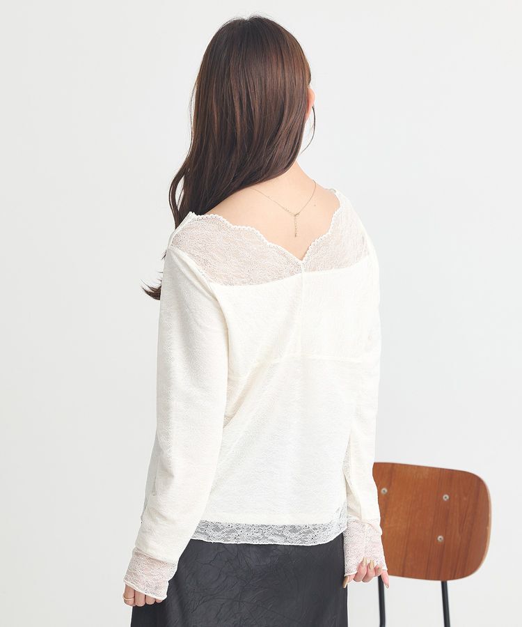 earth music&ecology「あったかフェミニンインナー(2wayネック)」|Tシャツ・カットソー|