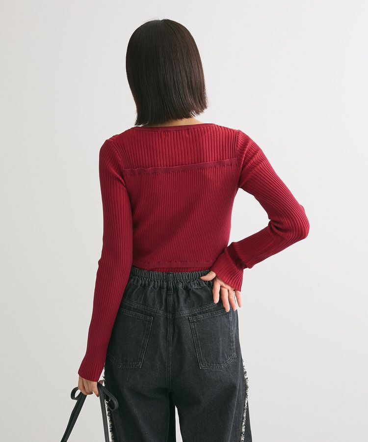 Green Parks「・ANDSEARCH リブフェイクレイヤードニット」|ニット・セーター|