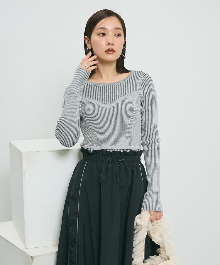 Green Parks「・ANDSEARCH リブフェイクレイヤードニット」|ニット・セーター|