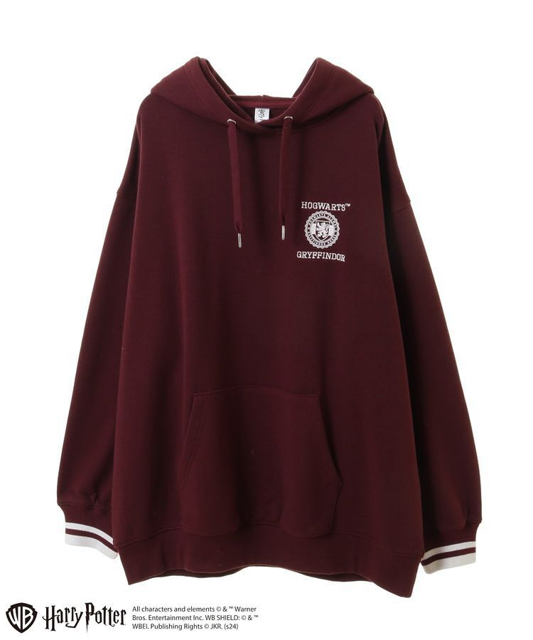 Green Parks「ハリー・ポッター/袖口ライン裏毛フーディー」|スウェット・ジャージ|Red
