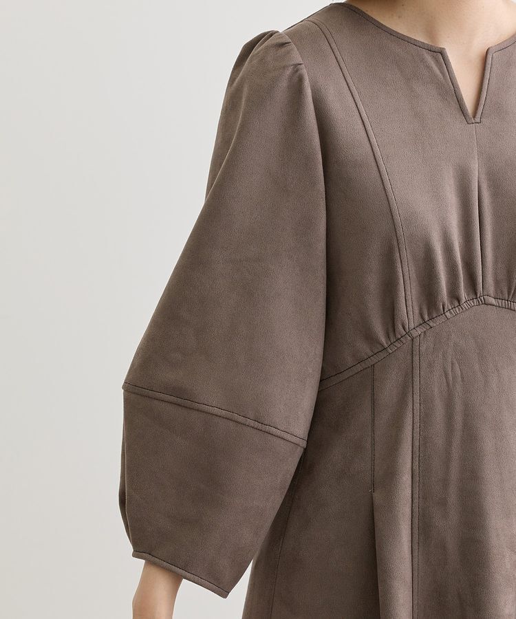 Green Parks「・ELENCARE DUE スエードポンチタックワンピ」|ワンピース|