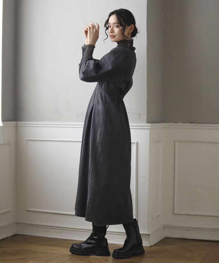 Green Parks「・ELENCARE DUE スエードポンチタックワンピ」|ワンピース|