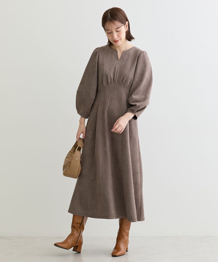 Green Parks「・ELENCARE DUE スエードポンチタックワンピ」|ワンピース|