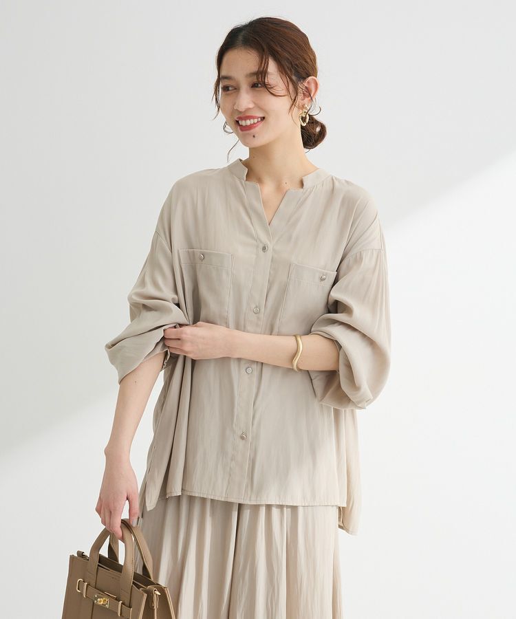 Green Parks「サラフレブラウス(無地)」|シャツ・ブラウス|