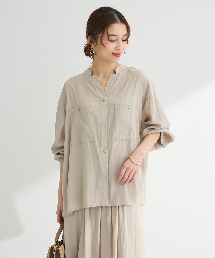Green Parks「サラフレブラウス(無地)」|シャツ・ブラウス|
