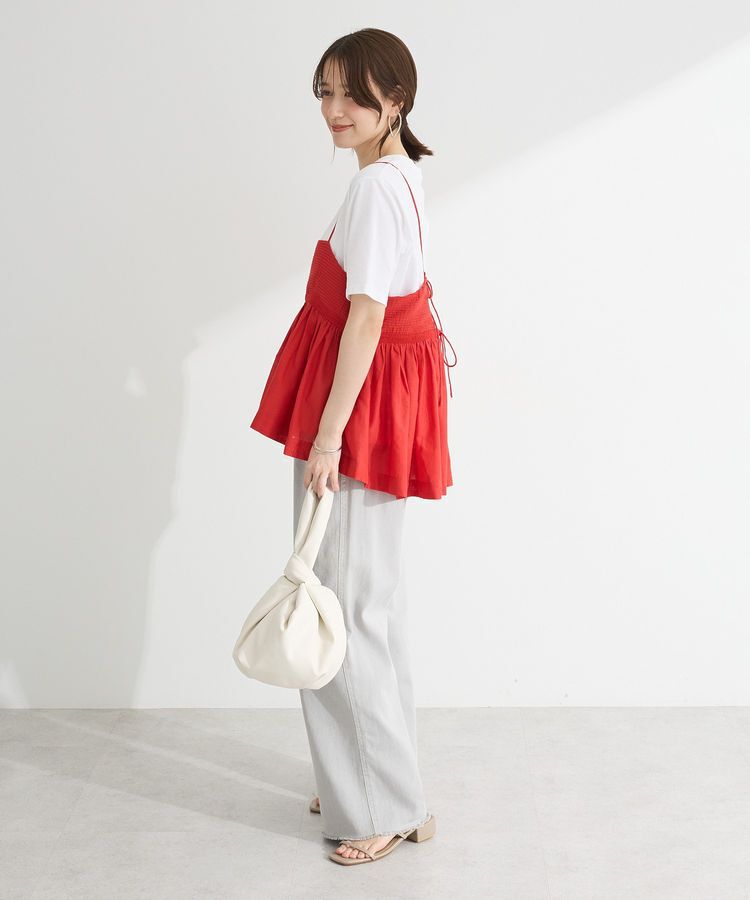 Green Parks「インド綿 ピンタックレースビスチェ」|キャミソール|