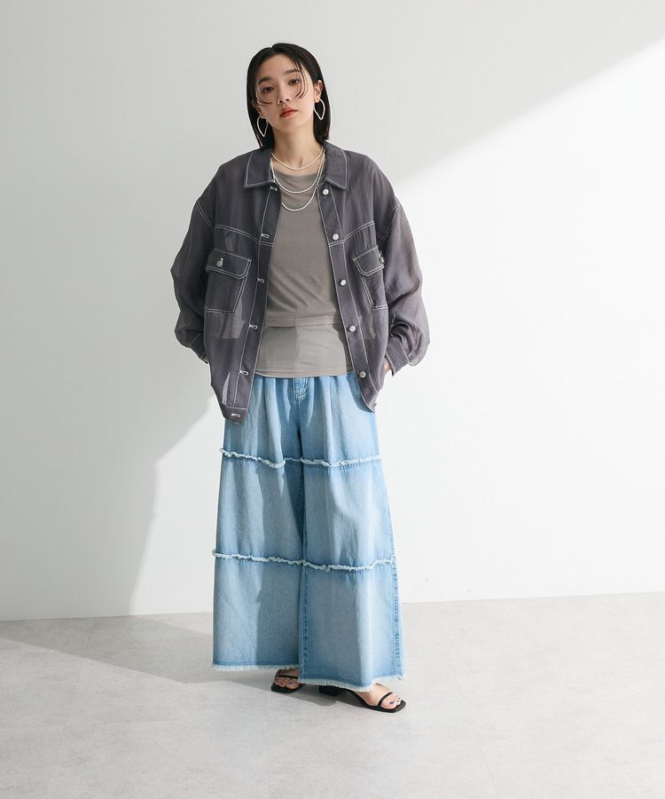 Green Parks「・SUGAR SPOON ティアードデニムパンツ」|デニム|