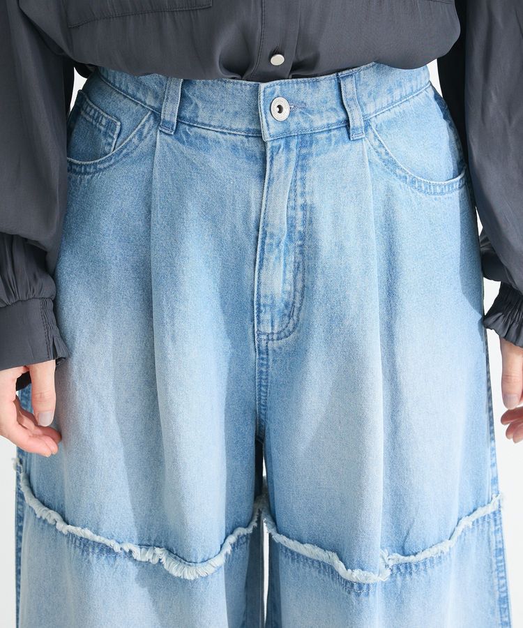 Green Parks「・SUGAR SPOON ティアードデニムパンツ」|デニム|