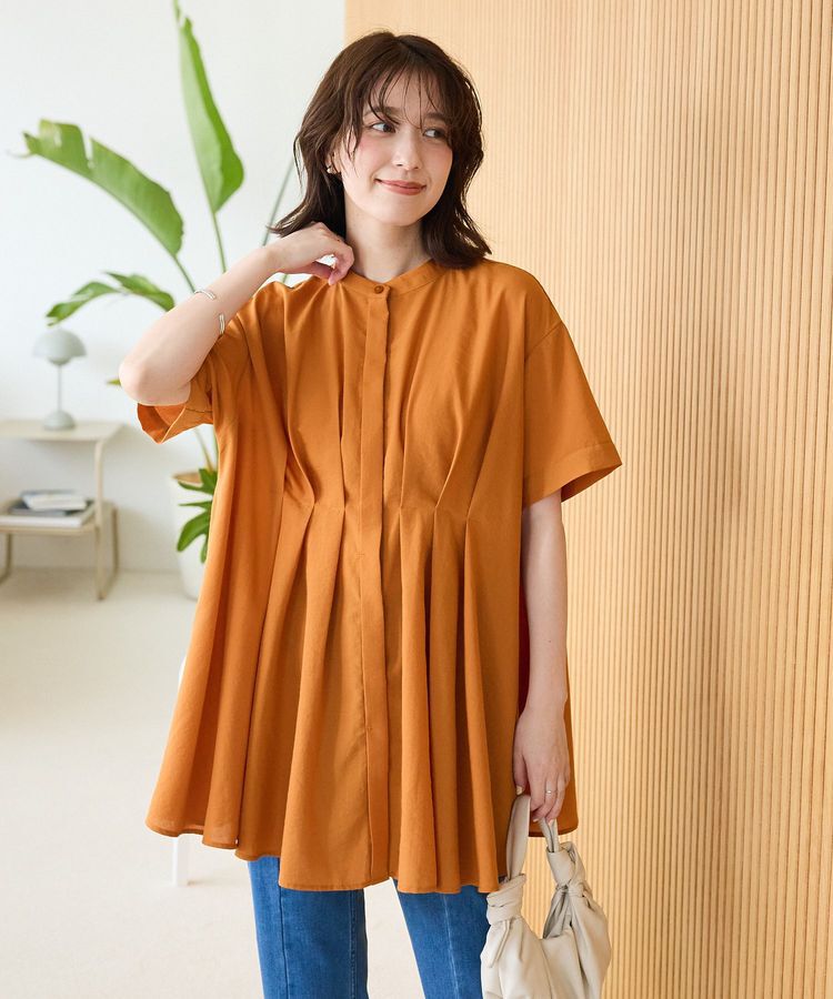 armonia「ウエストタックシャツチュニック」|シャツ・ブラウス|Orange