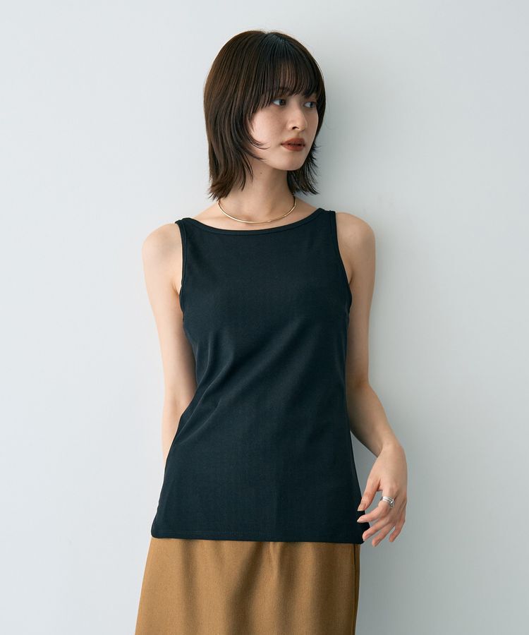 YECCA VECCA「2wayスクエアリブタンクトップ」|キャミソール|