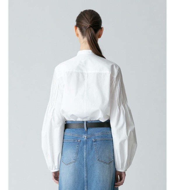 allureville「綿ブロード袖ピンタックブラウス」|シャツ・ブラウス|