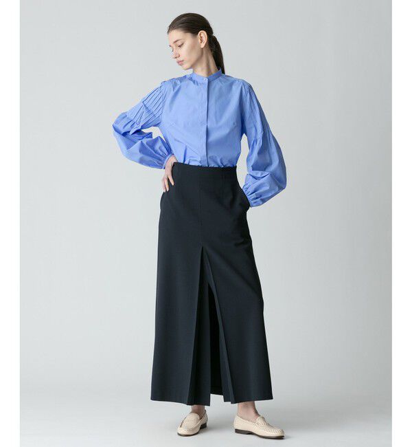 allureville「綿ブロード袖ピンタックブラウス」|シャツ・ブラウス|