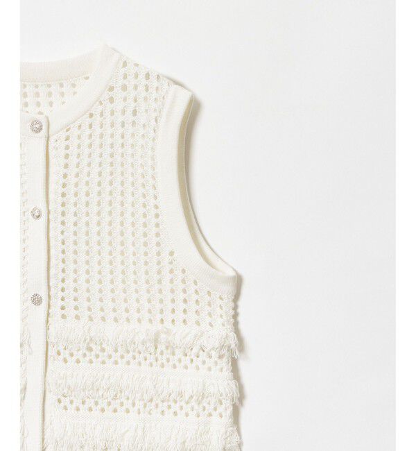 LOULOU WILLOUGHBY「【LOULOU WILLOUGHBY】フリンジクロッシェジレ」|ベスト・ジレ|