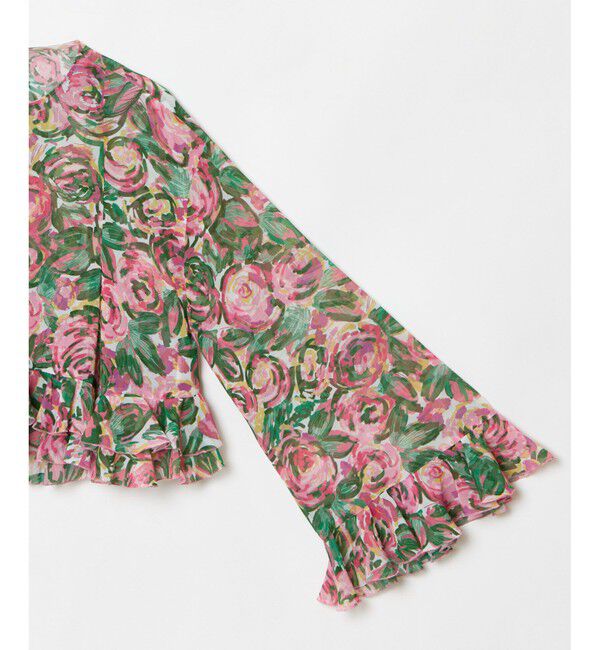 LOULOU WILLOUGHBY「【LOULOU WILLOUGHBY】SPRINTEXフラワープリントフリルブラウス」|シャツ・ブラウス|