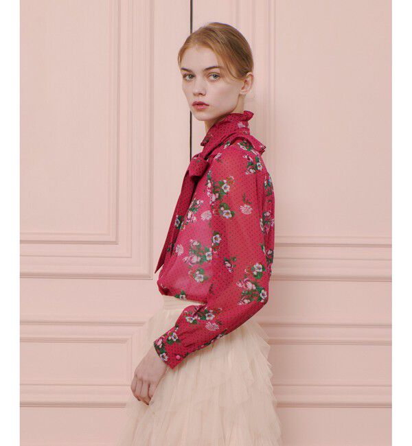 LOULOU WILLOUGHBY「【LOULOU WILLOUGHBY】アーカイブフリルリボンブラウス」|シャツ・ブラウス|