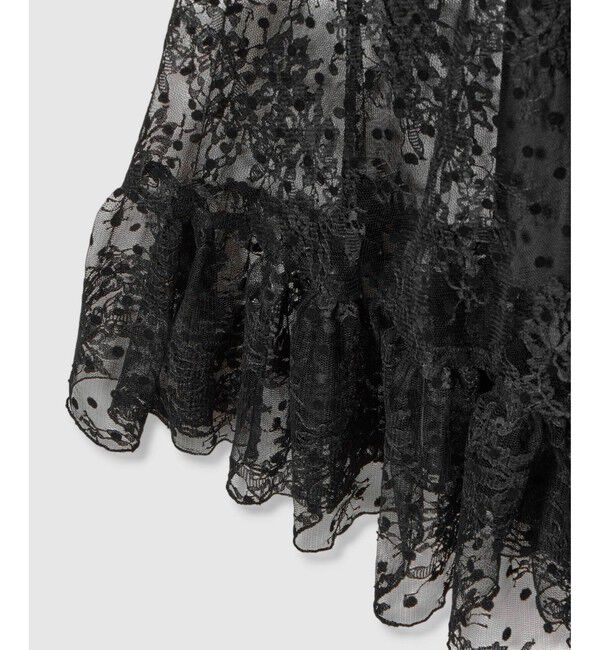 LOULOU WILLOUGHBY「【LOULOU WILLOUGHBY】フロッキードットレースワンピース」|ワンピース|