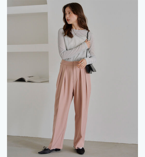 titivate「クルーネックラメシアートップス」|Tシャツ・カットソー|シルバー