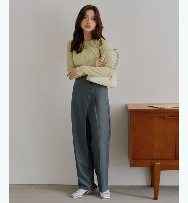 titivate「クルーネックラメシアートップス」|Tシャツ・カットソー|