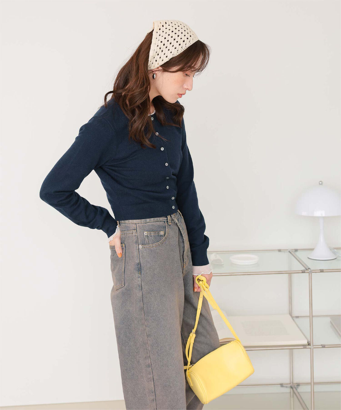 titivate「クルーネックニットカーディガン/トップス」|ニット・セーター|