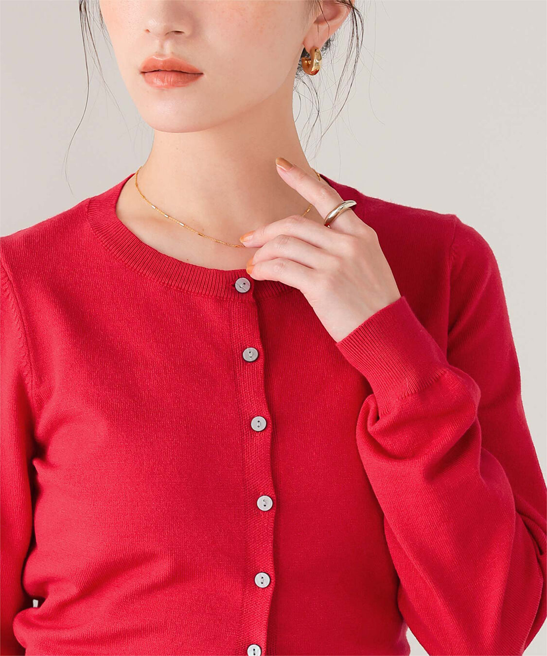 titivate「クルーネックニットカーディガン/トップス」|ニット・セーター|