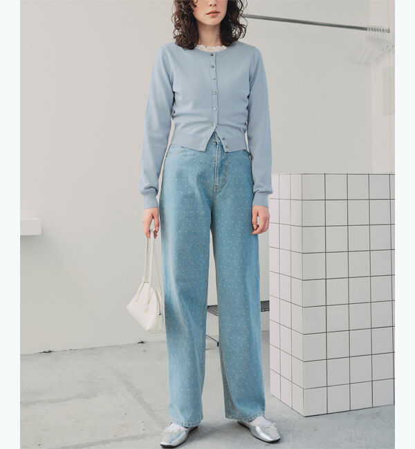 titivate「クルーネックニットカーディガン/トップス」|ニット・セーター|