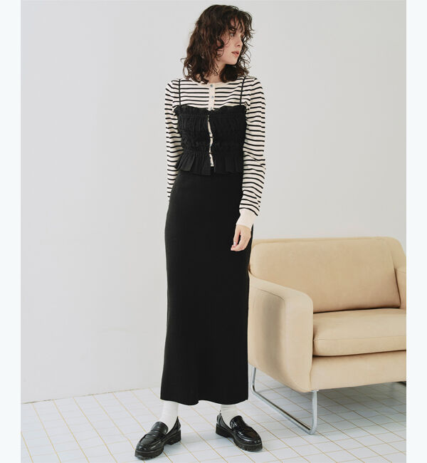 titivate「クルーネックニットカーディガン/トップス」|ニット・セーター|