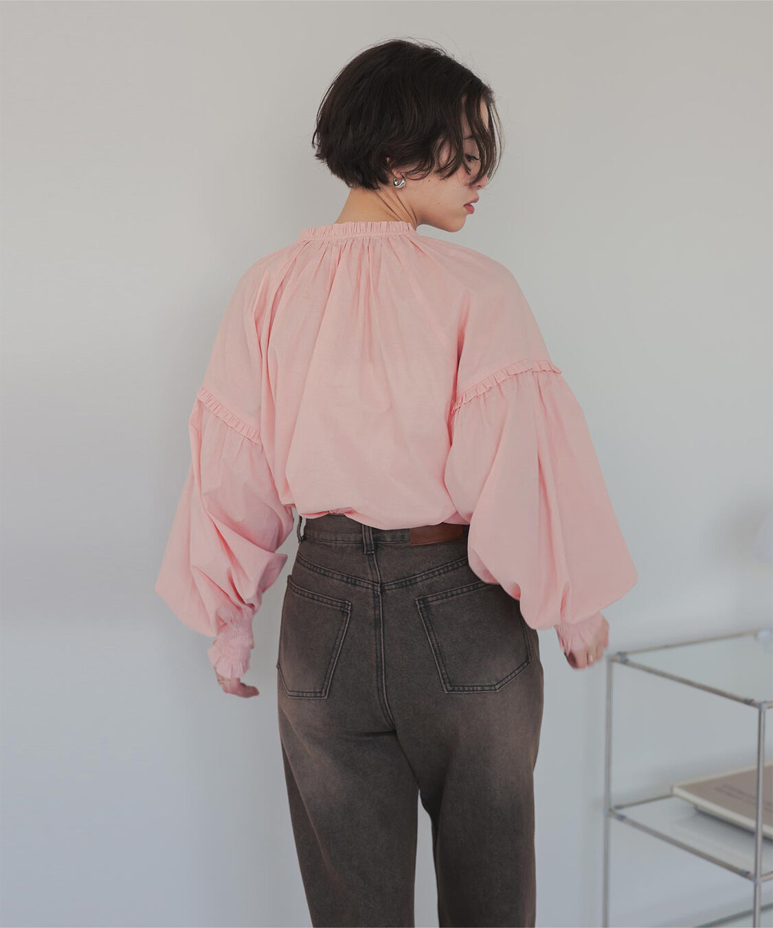 titivate「ギャザーリボンボイルブラウス」|シャツ・ブラウス|