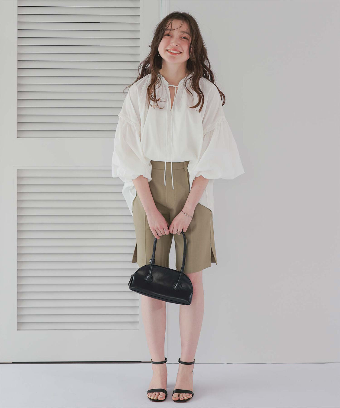 titivate「ギャザーリボンボイルブラウス」|シャツ・ブラウス|