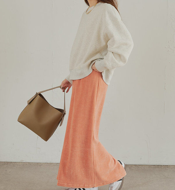  「【低身長・高身長対応】ストレッチコールスカート」|スカート|